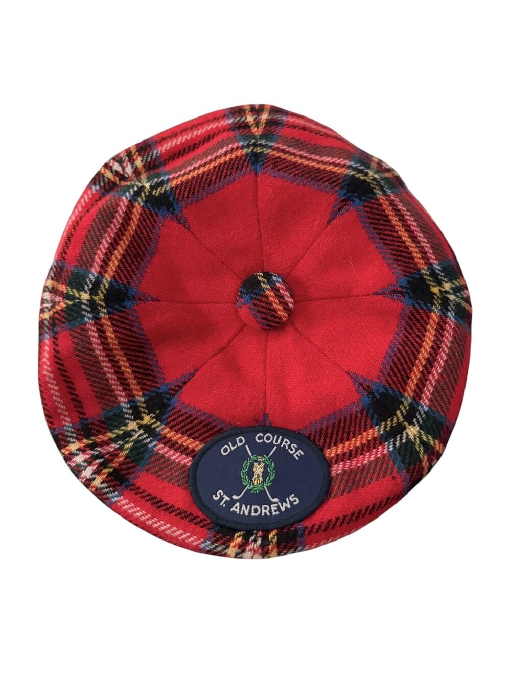 Tom Morris Ltd St Andrews Tartan Tam O Shanter Golf Cap Hat Size 60 (7 3/8) VTG